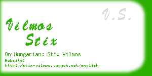 vilmos stix business card
